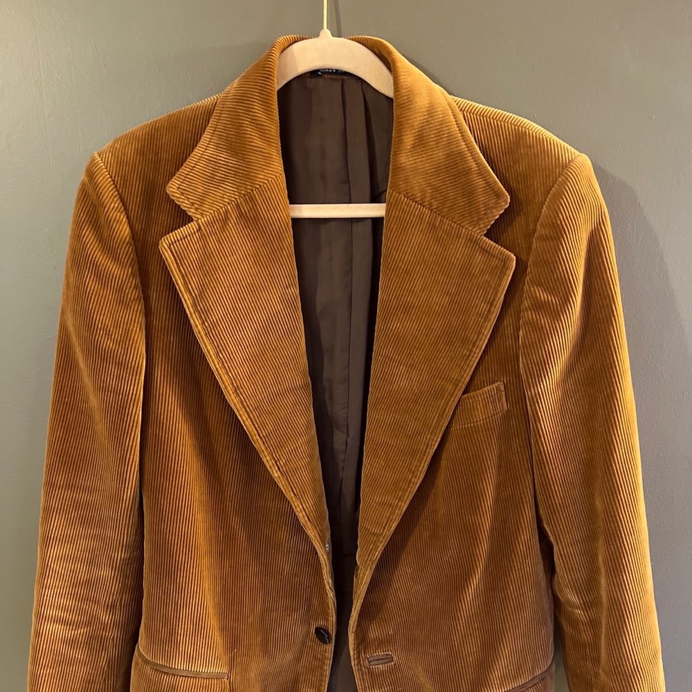 Vintage trumpeter corduroy blazer/ Coat/ Smoking Jacket.